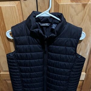 Lands' End Midnight Navy Blue Puffer Vest